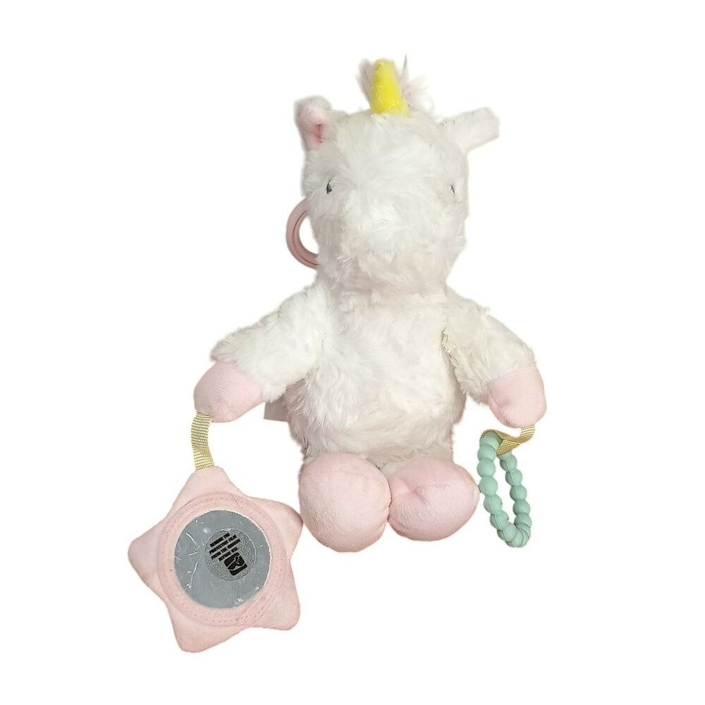 Plush Unicorn Baby‎ Toy With Teether Rattle & Star Shaped Mirror By Cloud Island